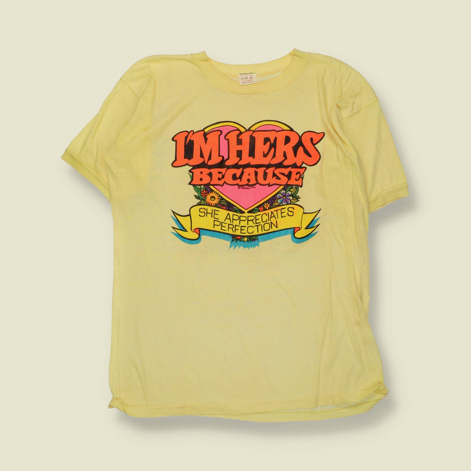 1978 | Novelty Print | Graphic T-Shirt | Yellow – XS