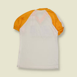 1980s | Levi’s | USA North Graphic Ringer T-Shirt | White / Yellow – XS