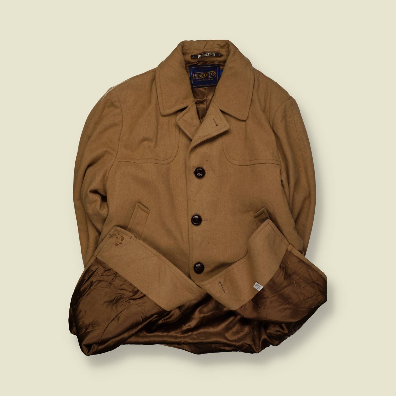 1990s | Pendleton | Made In USA | Wool Coat | Camel – XXL