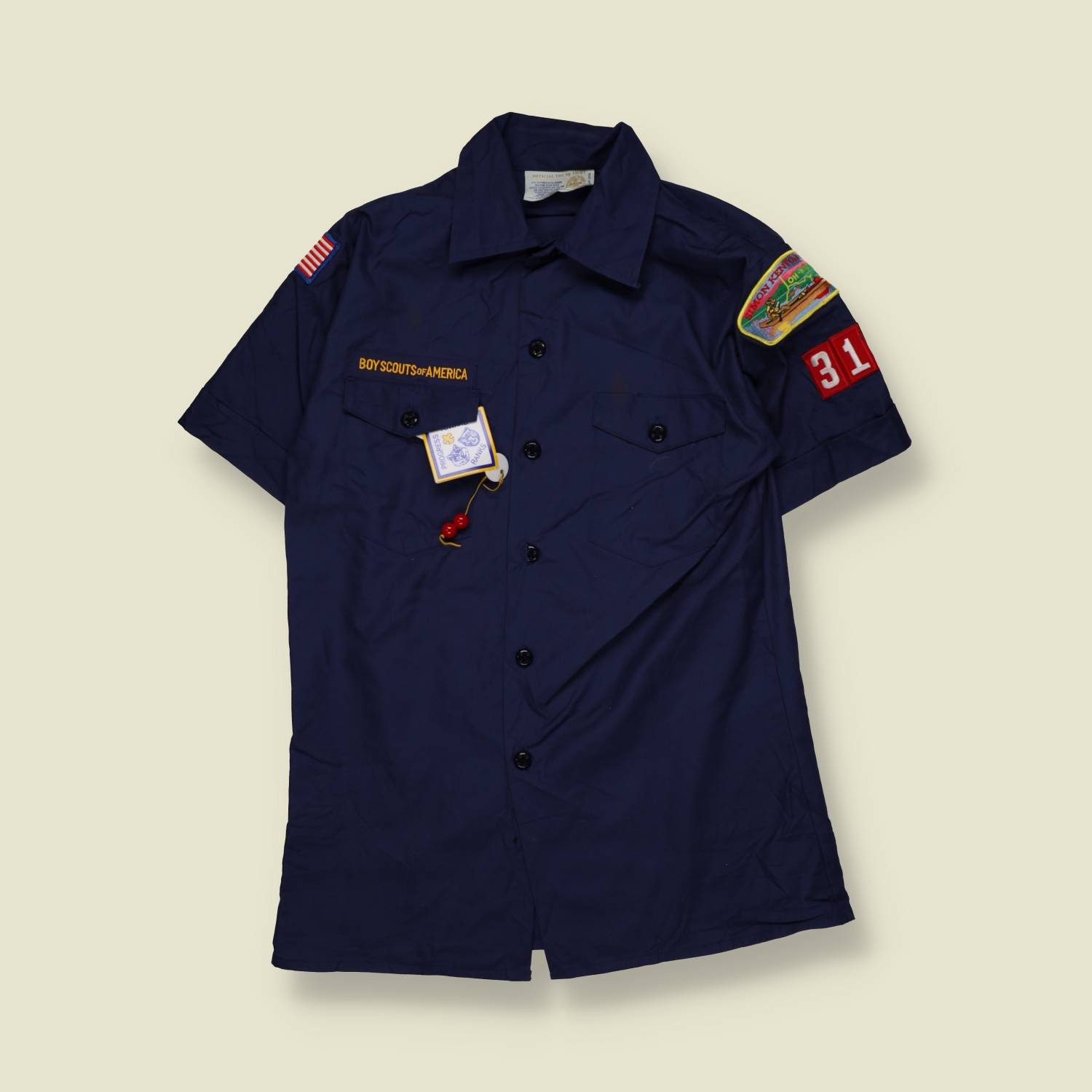 1990s | Boy Scouts Of America | Short Sleeve Uniform Shirt | Navy – XS