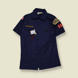 1990s | Boy Scouts Of America | Short Sleeve Uniform Shirt | Navy – XS