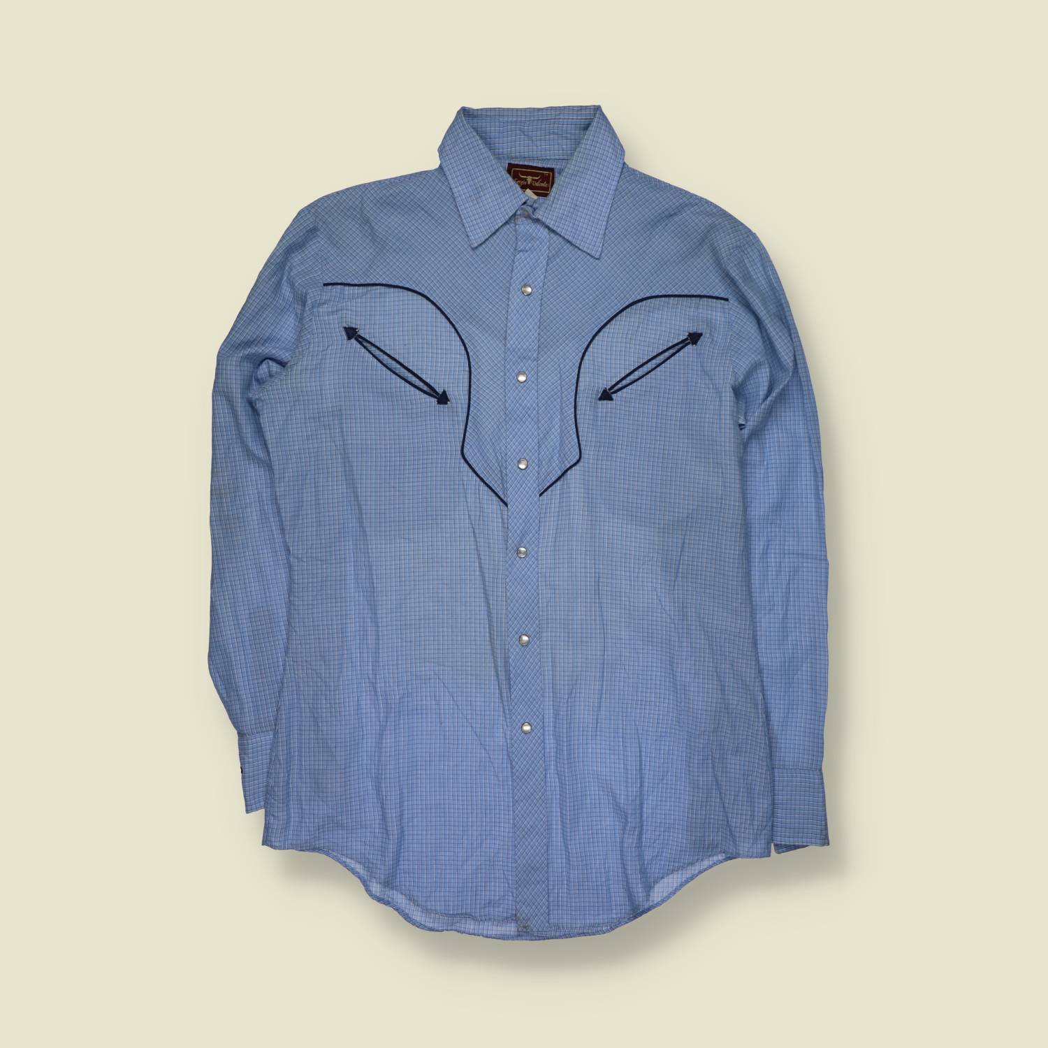 Late 1970s–1980s | Sergio Valente | Western Shirt | Blue – M