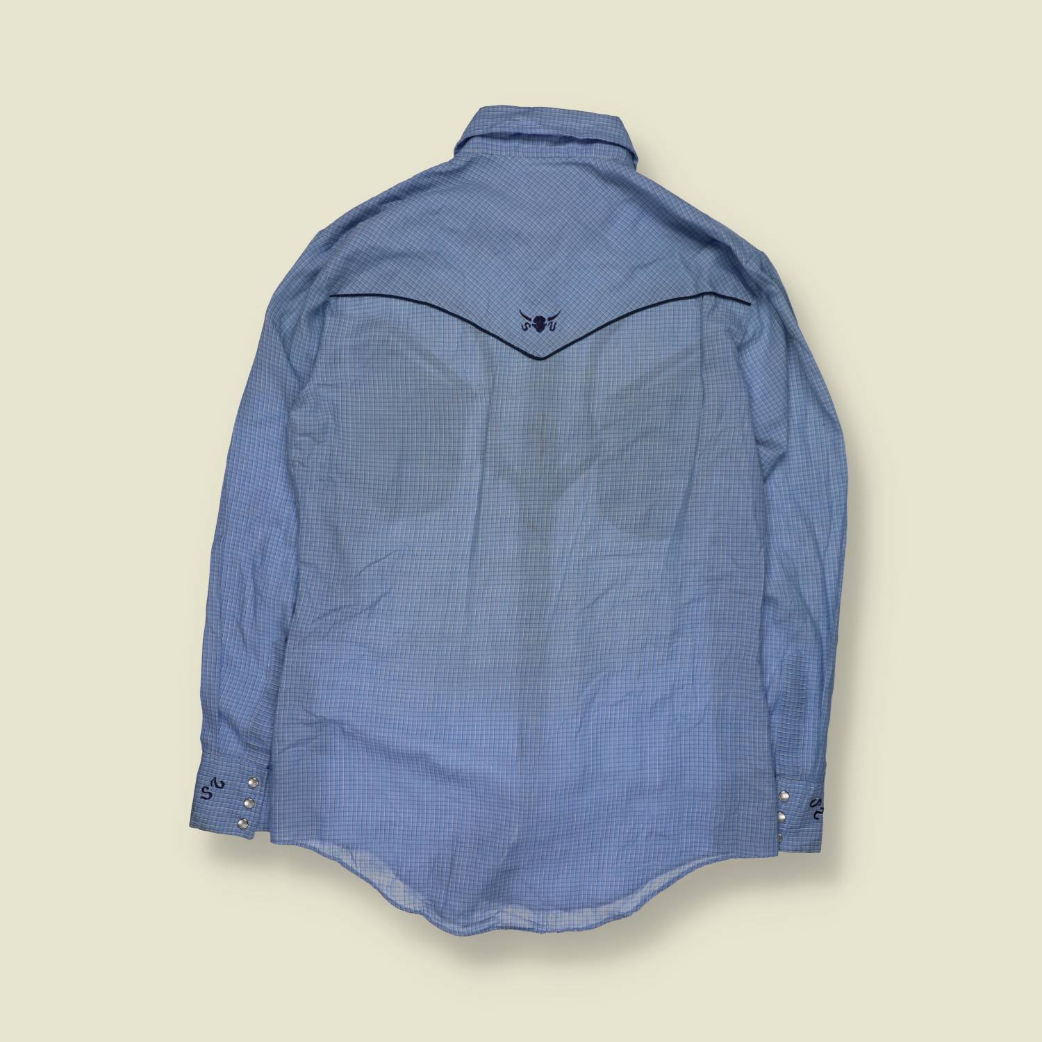 Late 1970s–1980s | Sergio Valente | Western Shirt | Blue – M