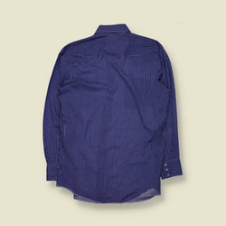 1970s | Panhandle Slim | Western Shirt | Blue Check – M