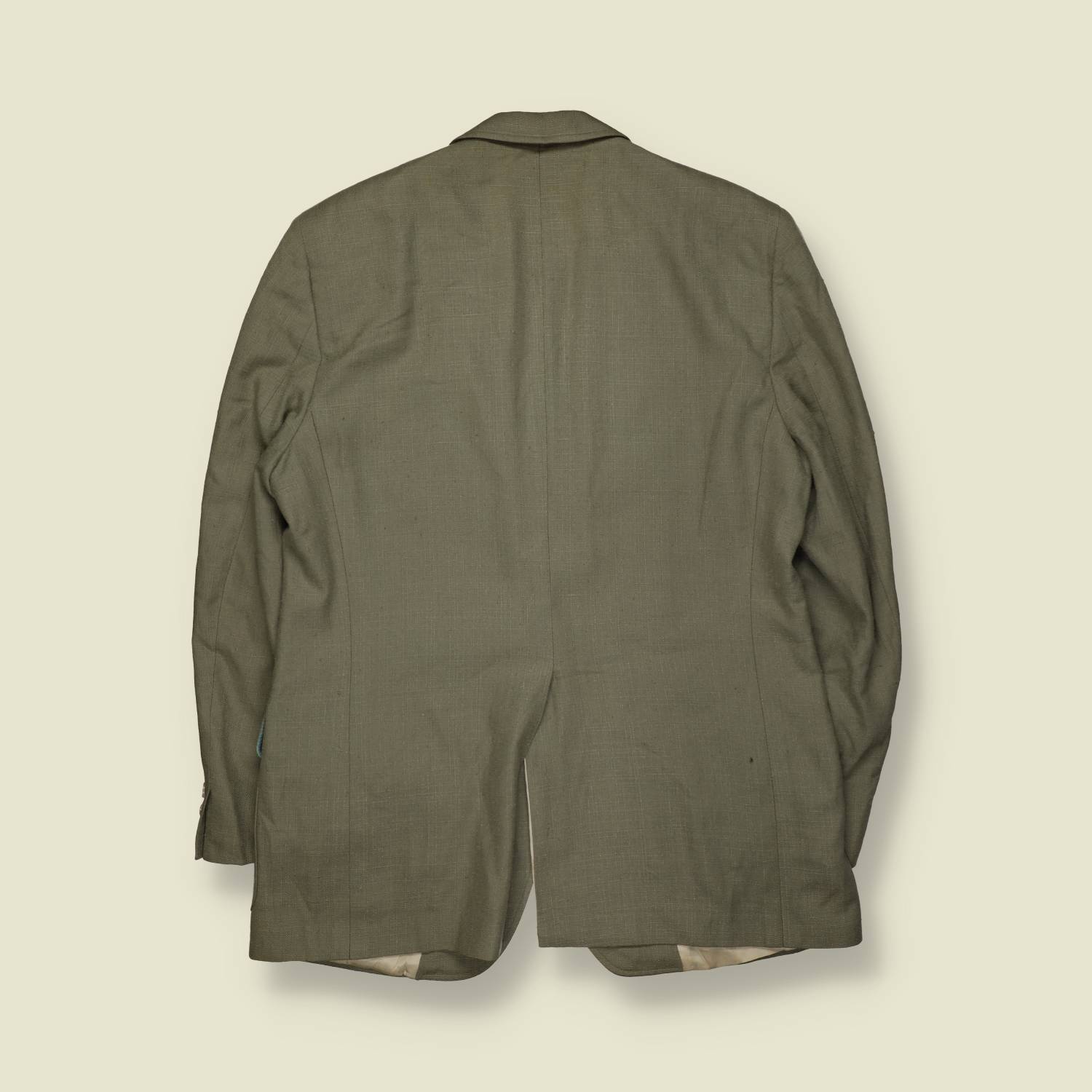 1990s | Burberry | Tailored Blazer | Olive – M