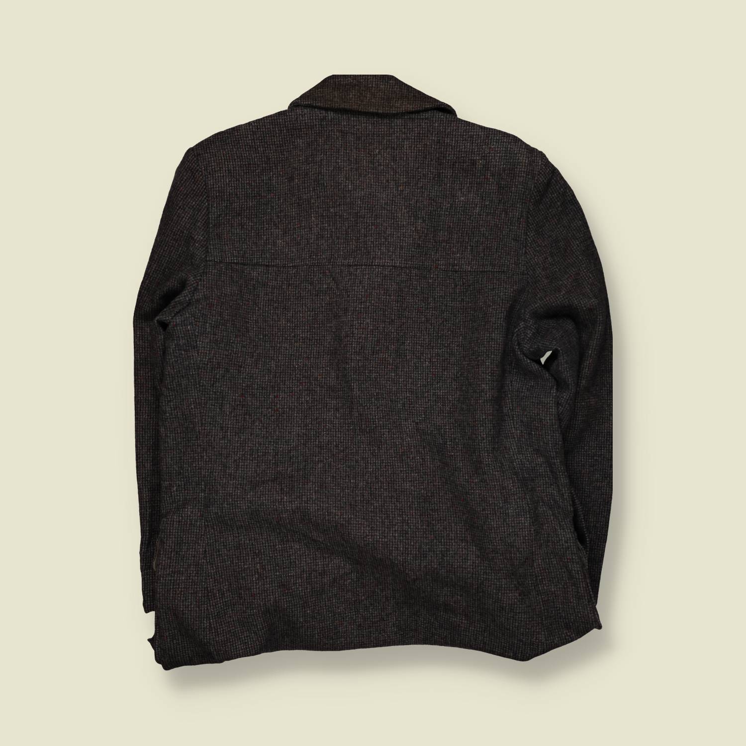 1970s-80s  | Pendleton | Made In USA | Single-Breasted Coat | Charcoal Mix – L