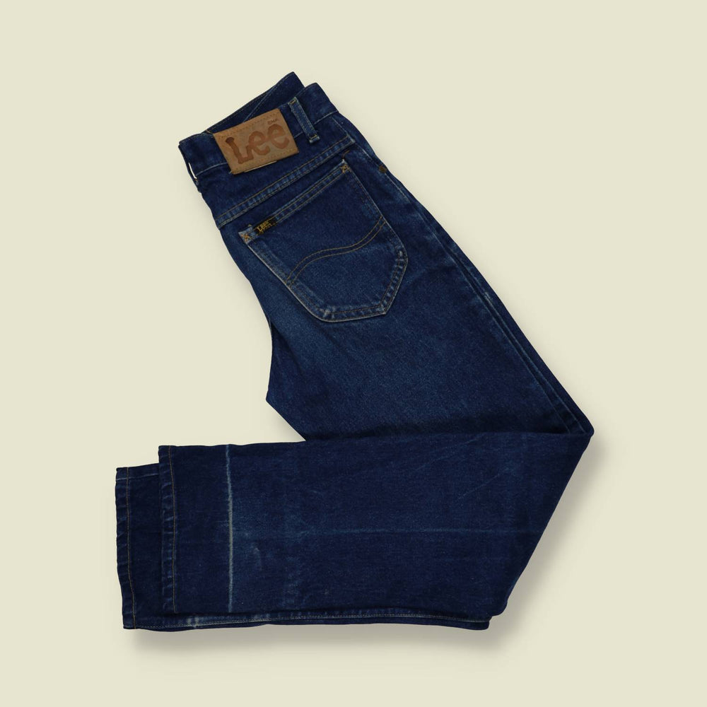 1980s | Lee Rider | Straight Leg Jeans | Dark Indigo – w28
