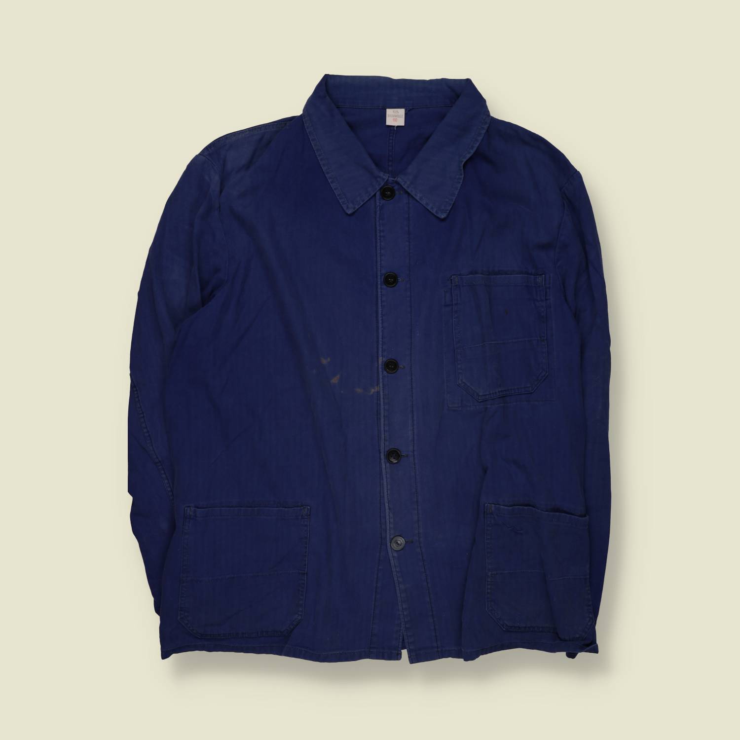 1980s | European | Chore Jacket | Deep Blue – XXXXL