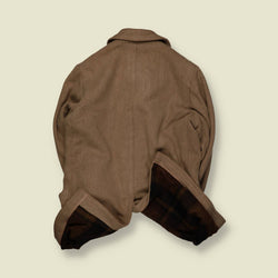 1970s | Village Squire | Made In USA | Lined Coat | Taupe/Brown – M