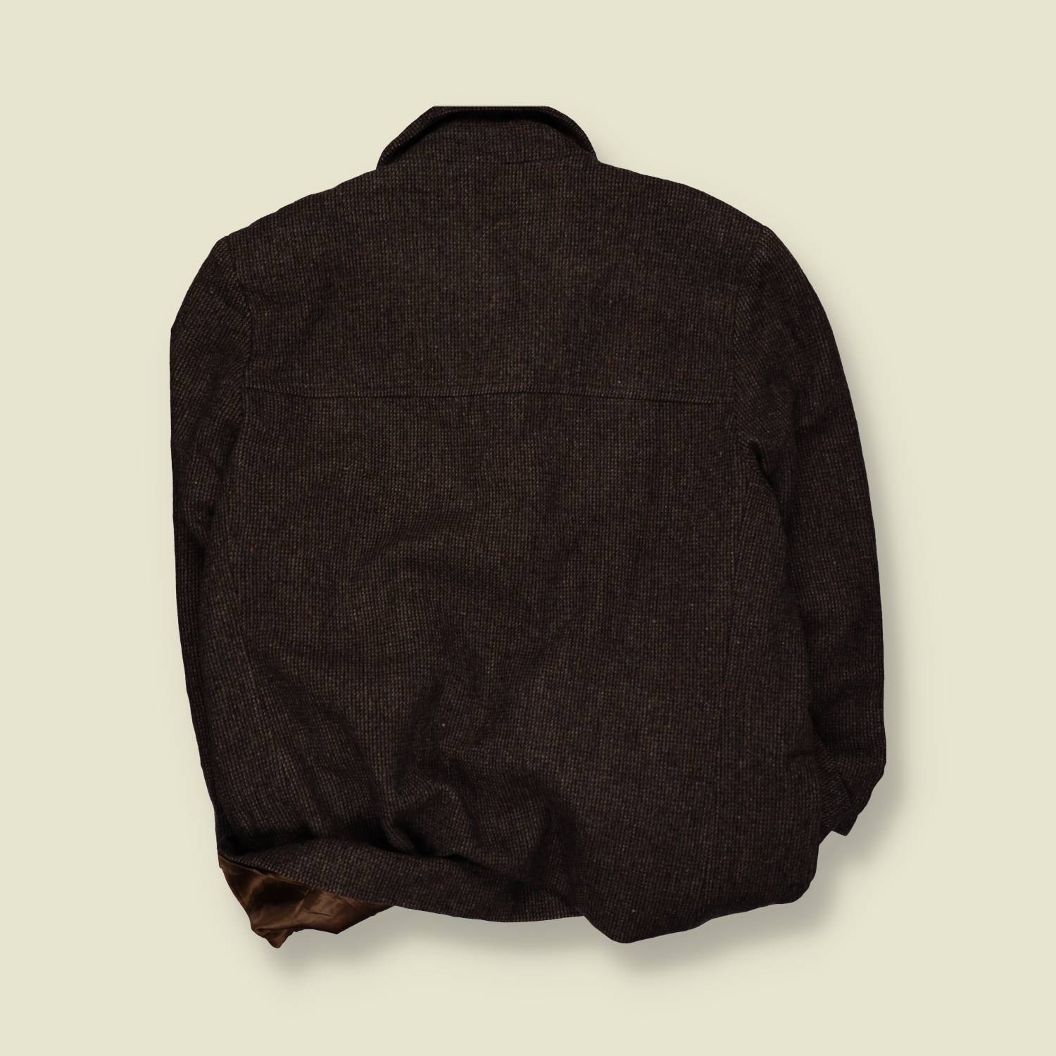 1970s–1980s | Pendleton | Made In USA | Single-Breasted Coat | Dark Brown Mix – XXL