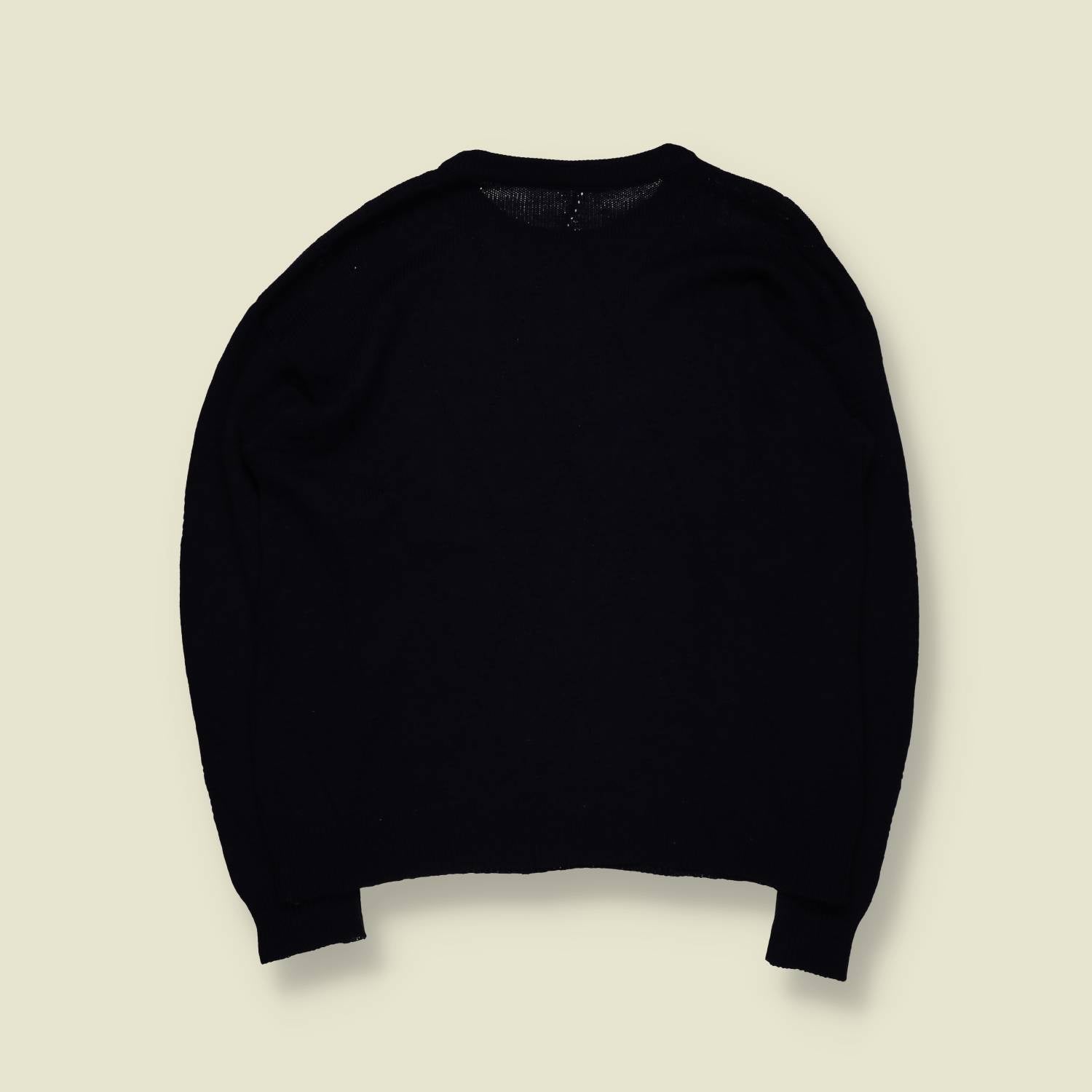 1990s | Lacoste | Knit Jumper | Navy – XL