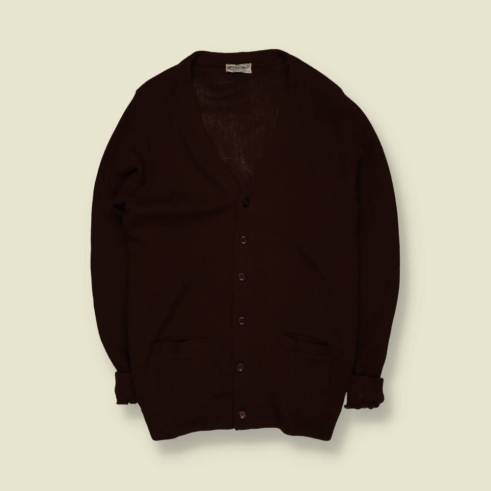 1970s | Vintage | Cardigan | Burgundy – XS