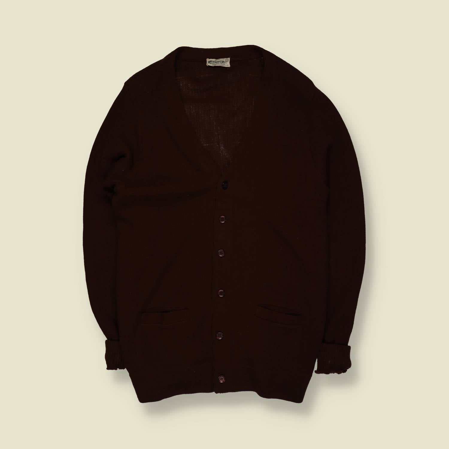 1970s | Vintage | Cardigan | Burgundy – XS