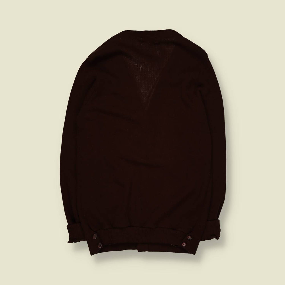 1970s | Vintage | Cardigan | Burgundy – XS