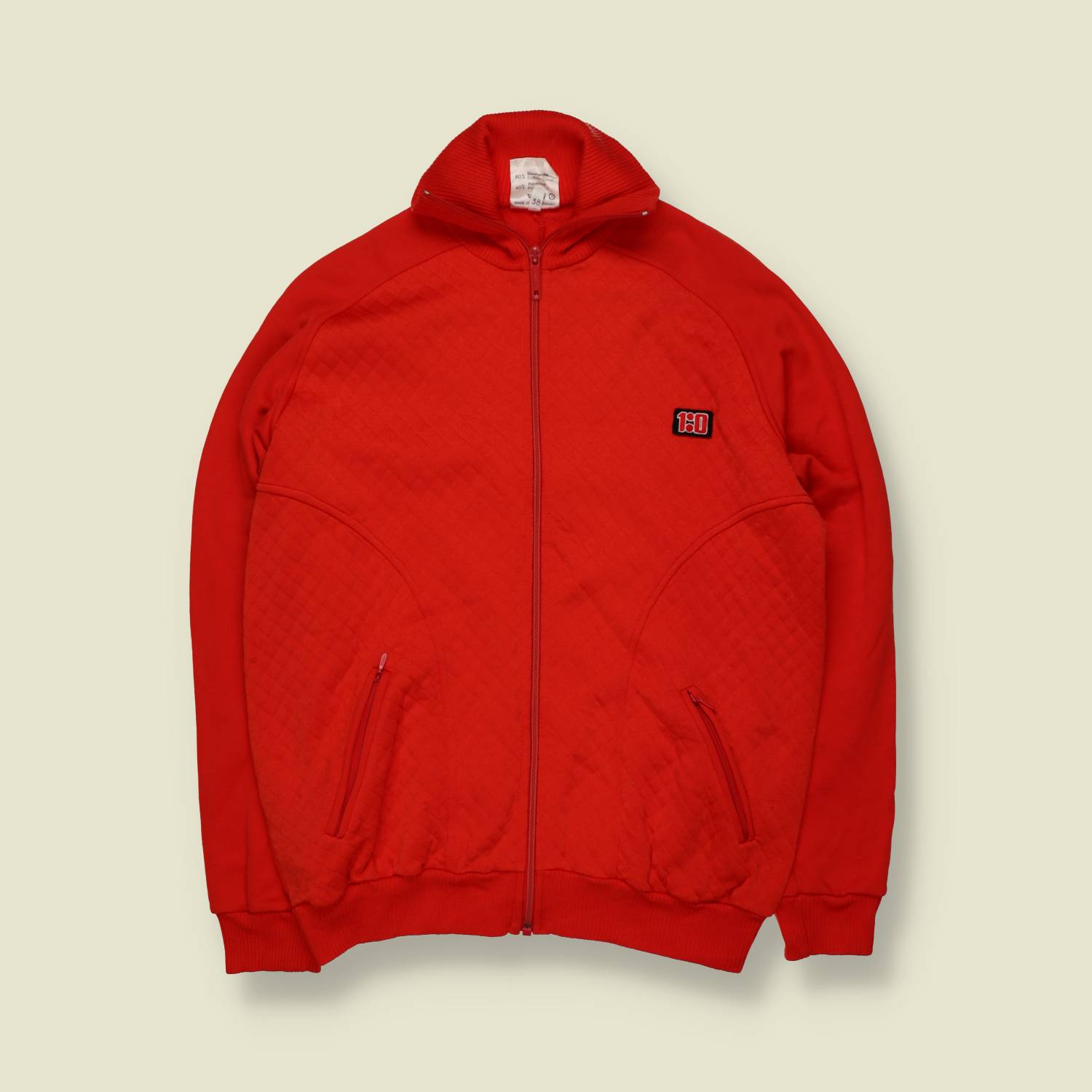 1970s | One By Merbuso | Quilted Track Jacket | Red – S