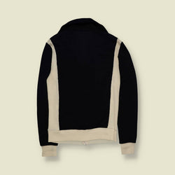 1970s | European | Panelled Track Jacket | Navy & Cream – XXXXS