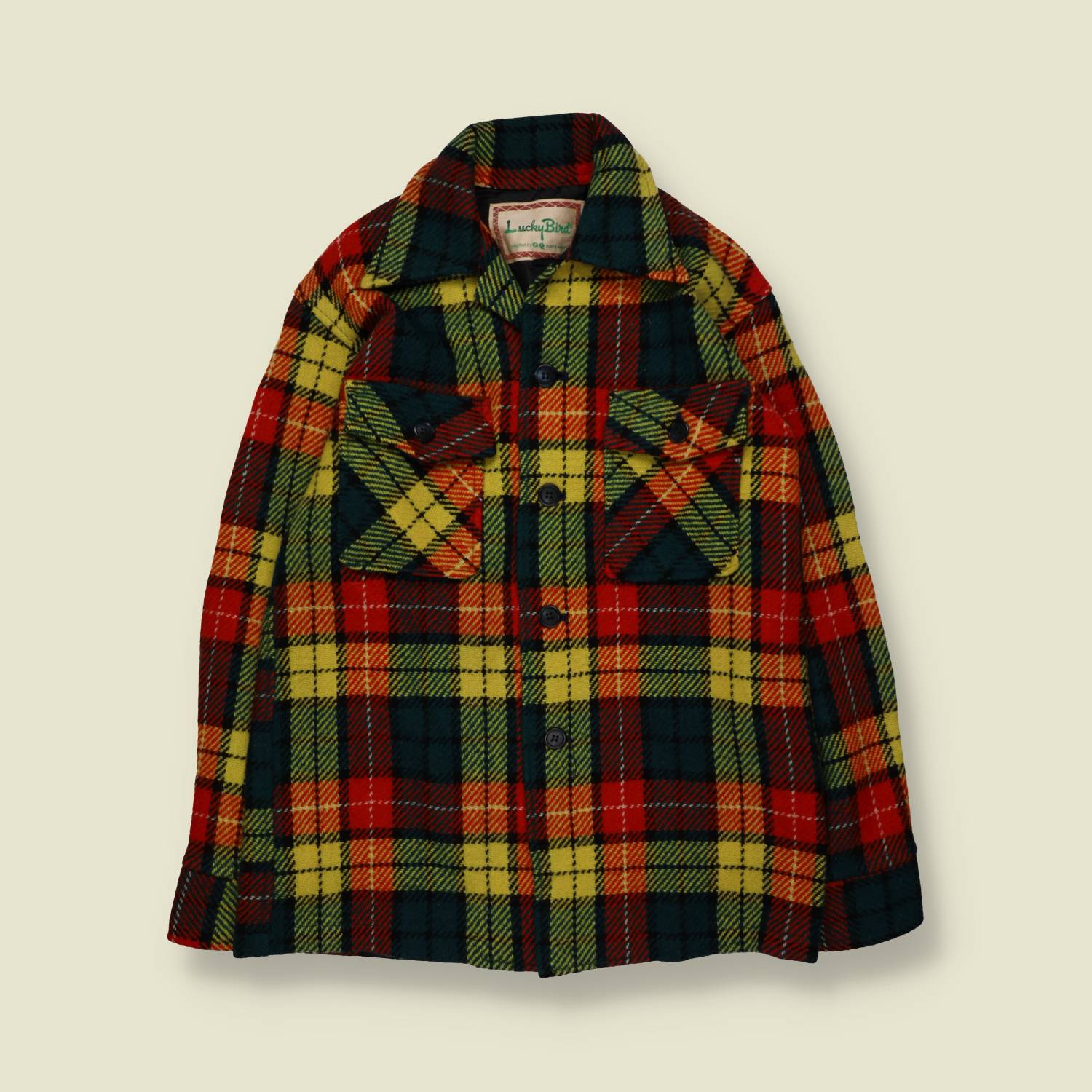 1970s | Lucky Bird | Lumberjack Overshirt | Plaid – XXS