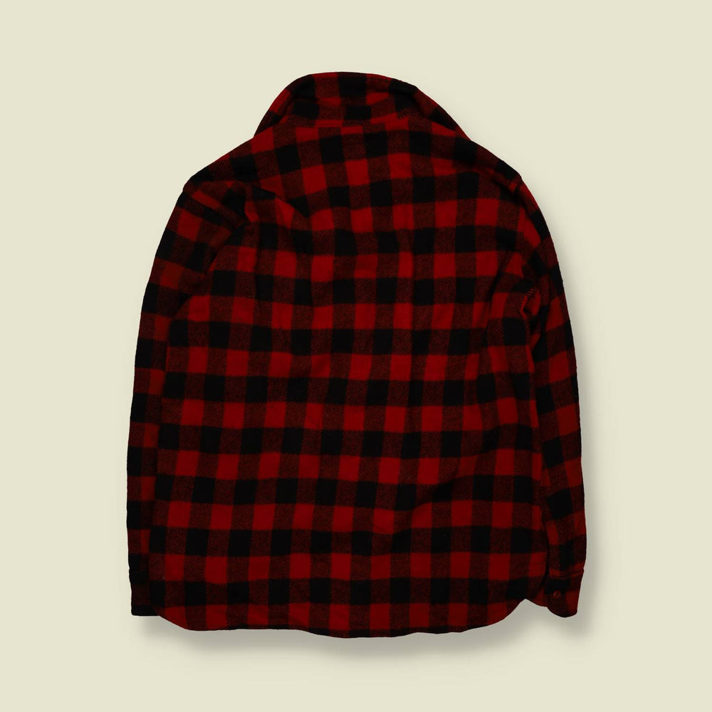 1970s | L.L. Bean | Buffalo Check Overshirt | Red/Black – L