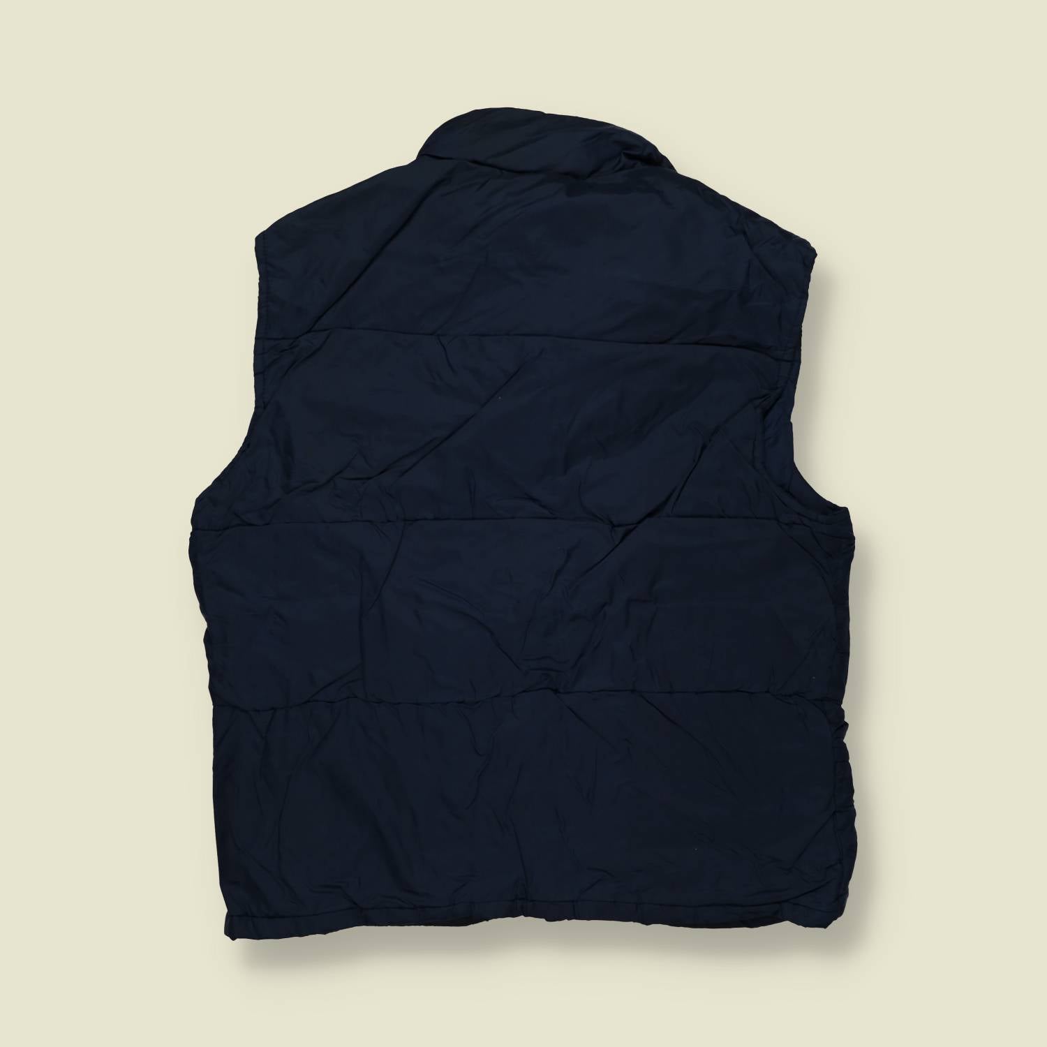 1970s | JC Penney | Quilted Gilet | Navy – M