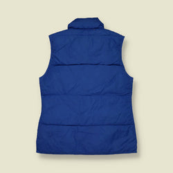 1970s | Trashie Berkley | Quilted Gilet | Blue / Tan – XXS
