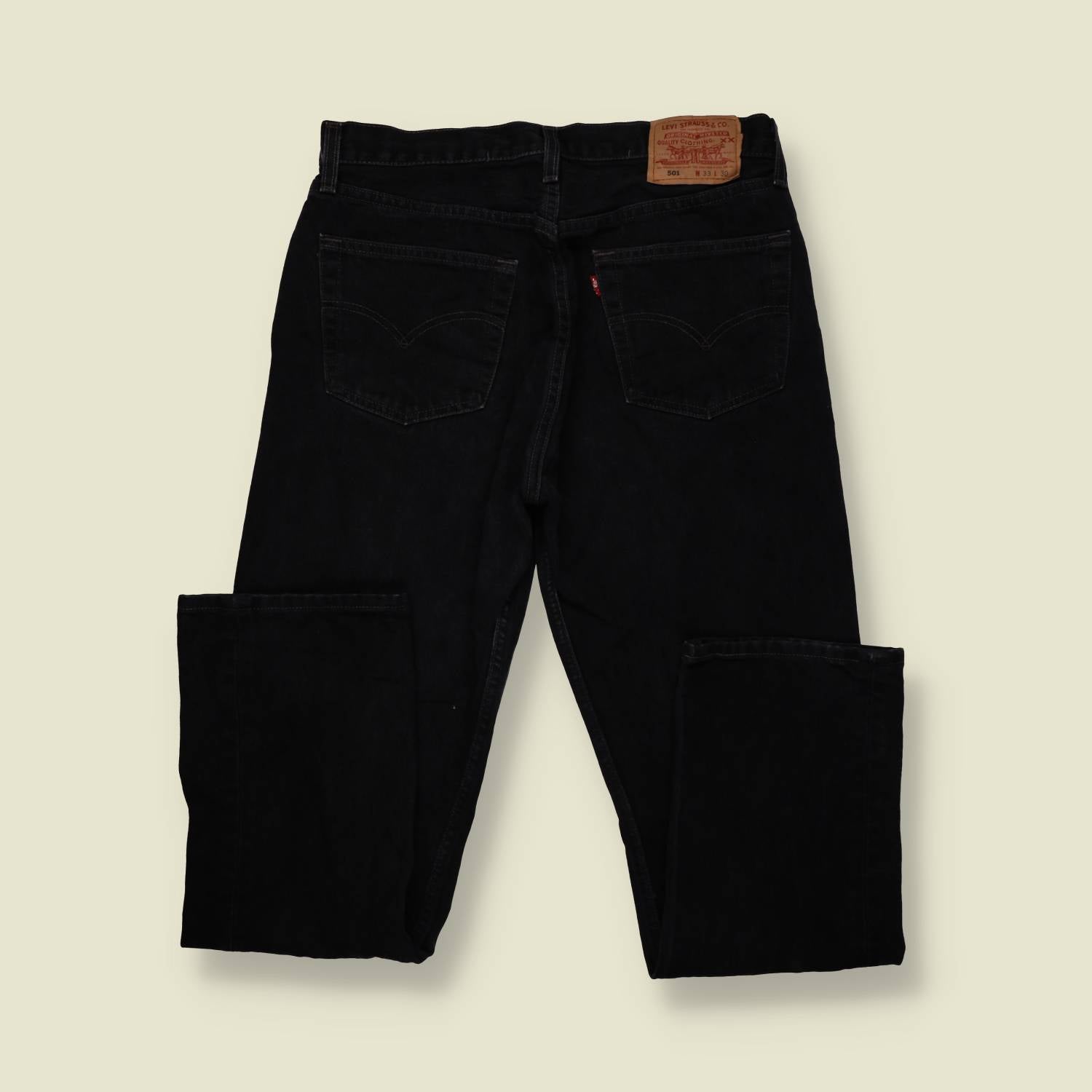 1980s–1990s | Levi’s 501 | Made In USA | Black Denim Jeans – w30