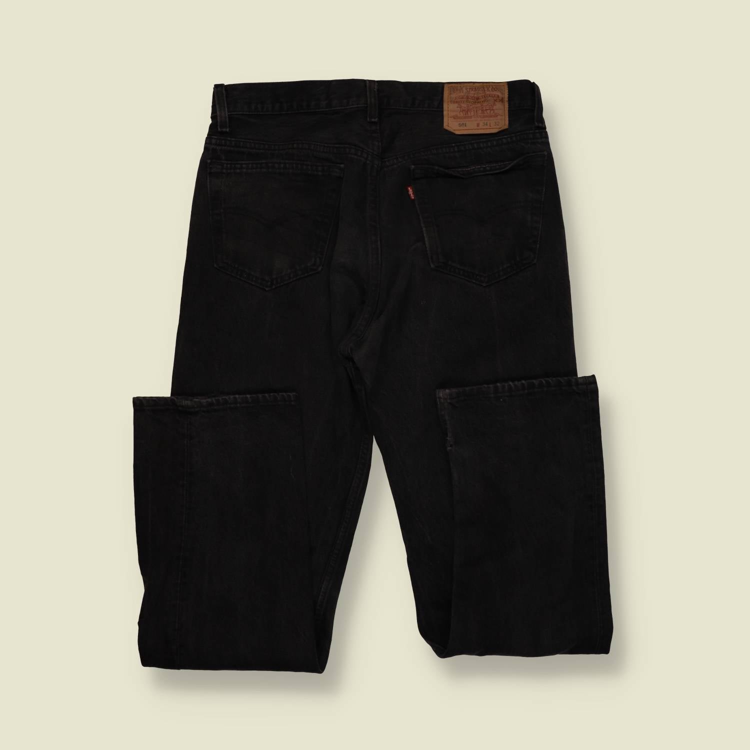 1980s–1990s | Levi’s 501 | Made In USA | Black Denim Jeans – w32