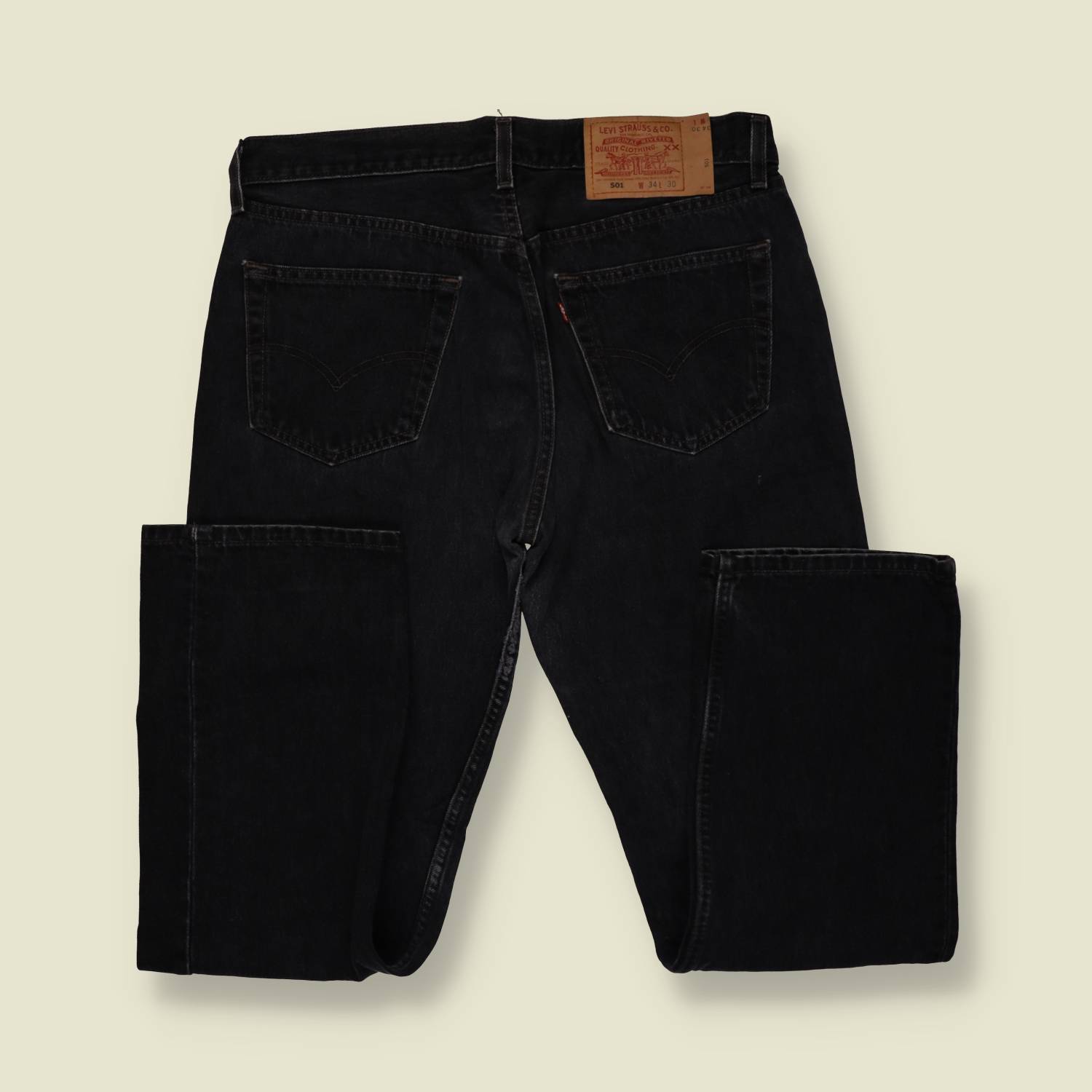 1980s–1990s | Levi’s 501 | Made In USA | Black Denim Jeans – w32