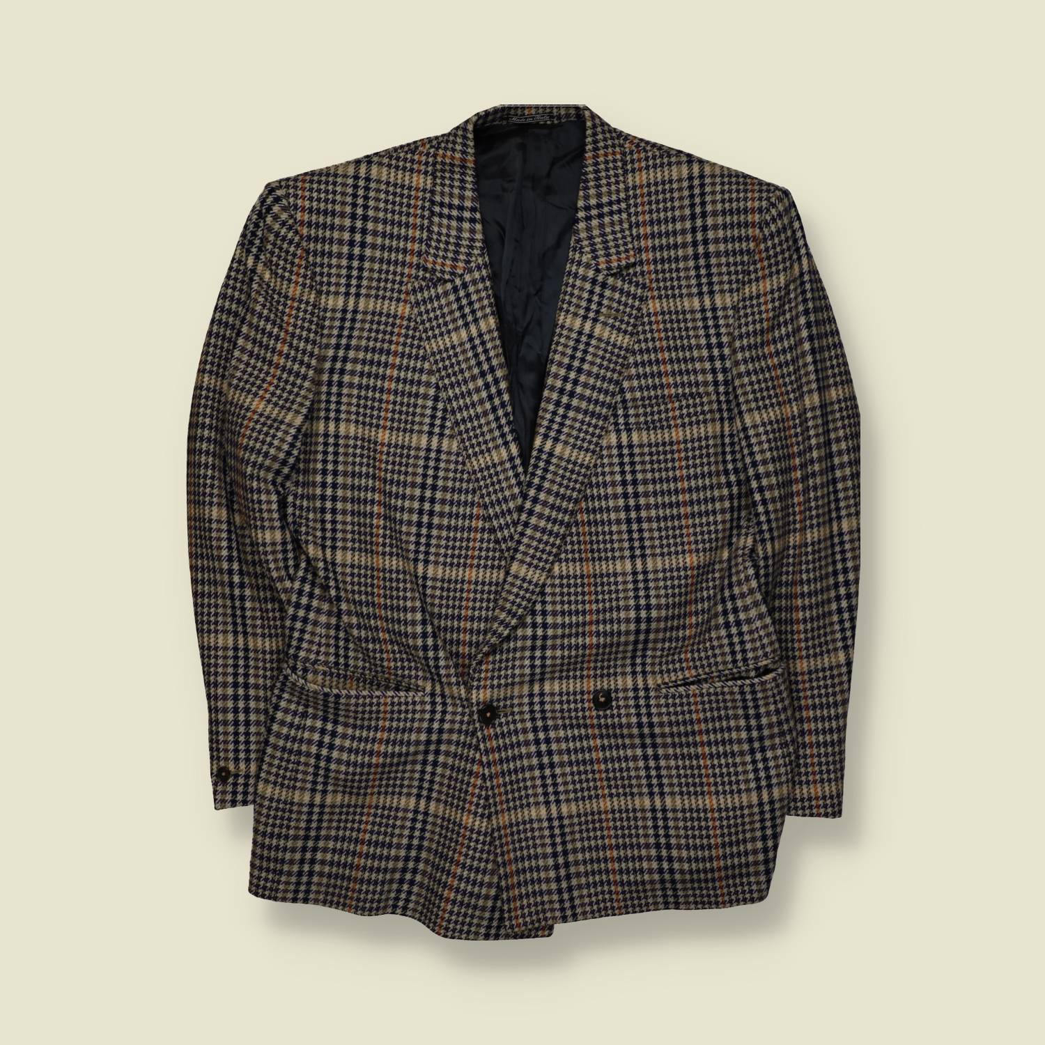 1980s | Gianni Versace | Double-Breasted Blazer | Checked – M