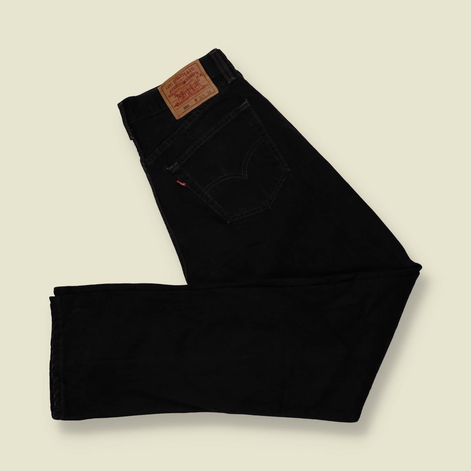 1980s–1990s | Levi’s 501 | Made In USA | Black Denim Jeans – w32