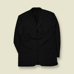 1990s | Candidate | Four Button Pinstripe Blazer – XL