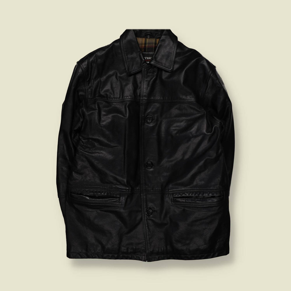 1990s | Python | Heavyweight Leather Jacket – XL