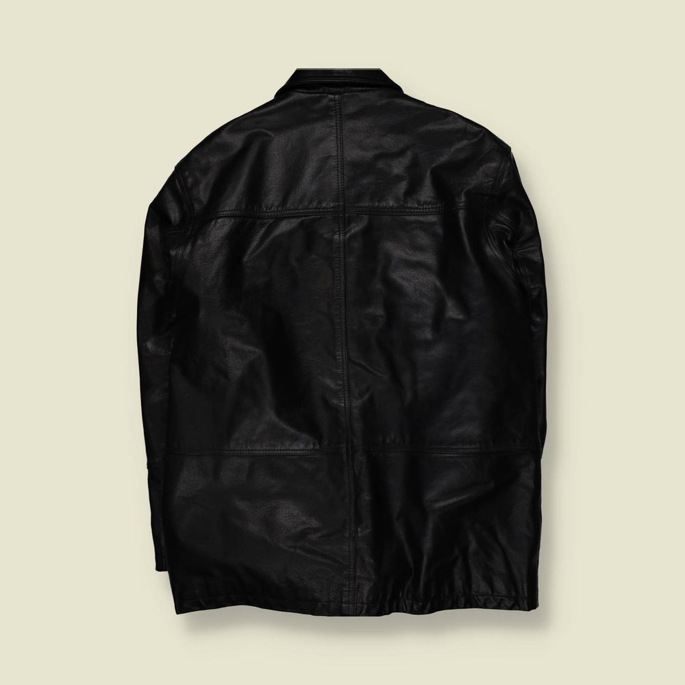 1990s | Python | Heavyweight Leather Jacket – XL