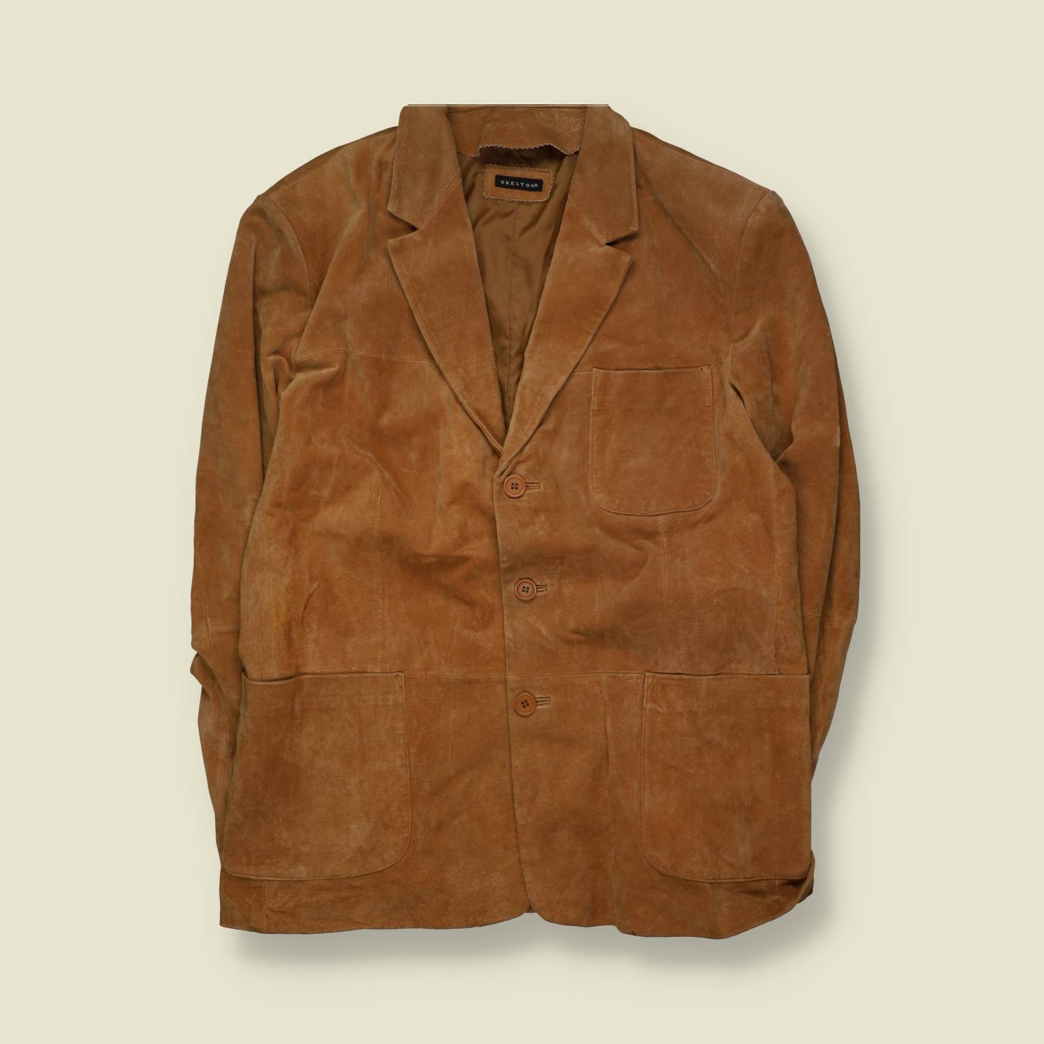 1990s | Skelton | Suede Blazer – XXXL