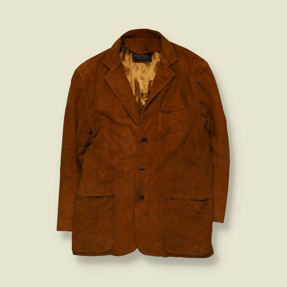 1980s | Vera Pelle | Italian Suede Blazer | Made In Italy – S