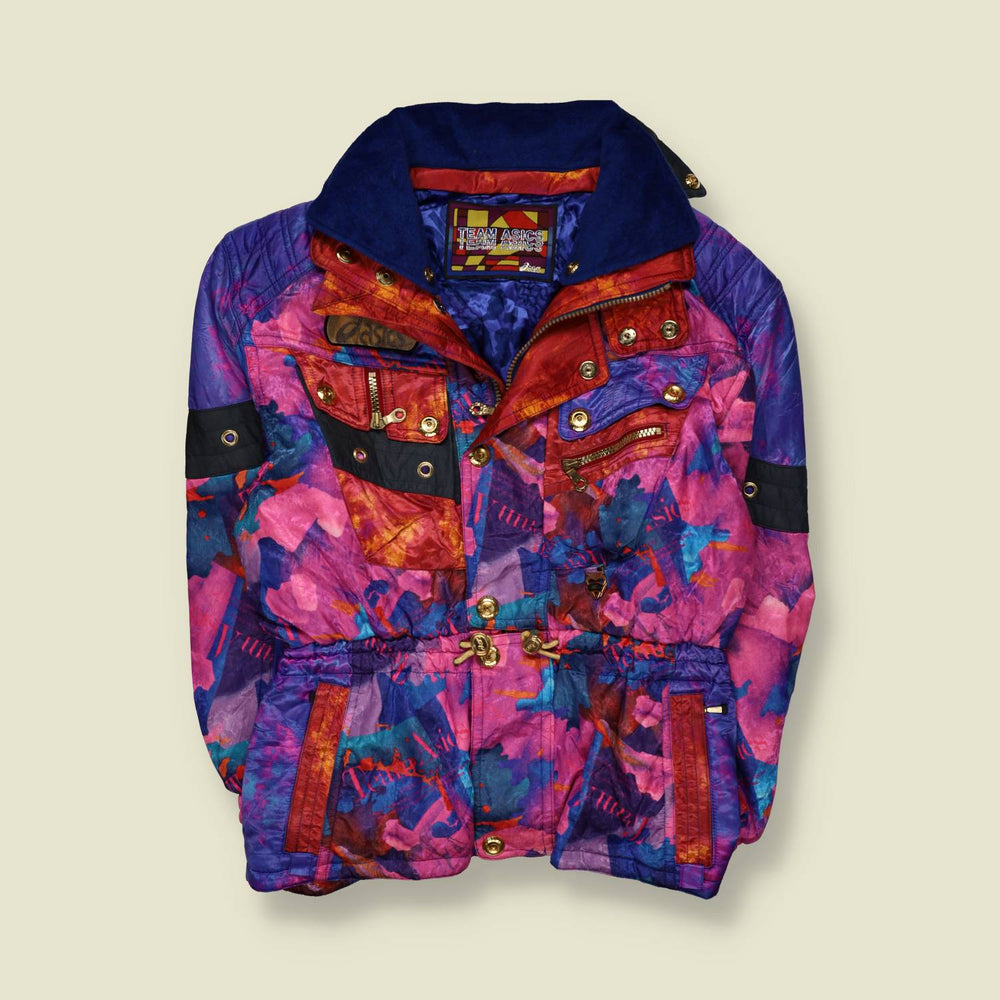 1990s | Asics | Ski Jacket | Abstract Print - XL