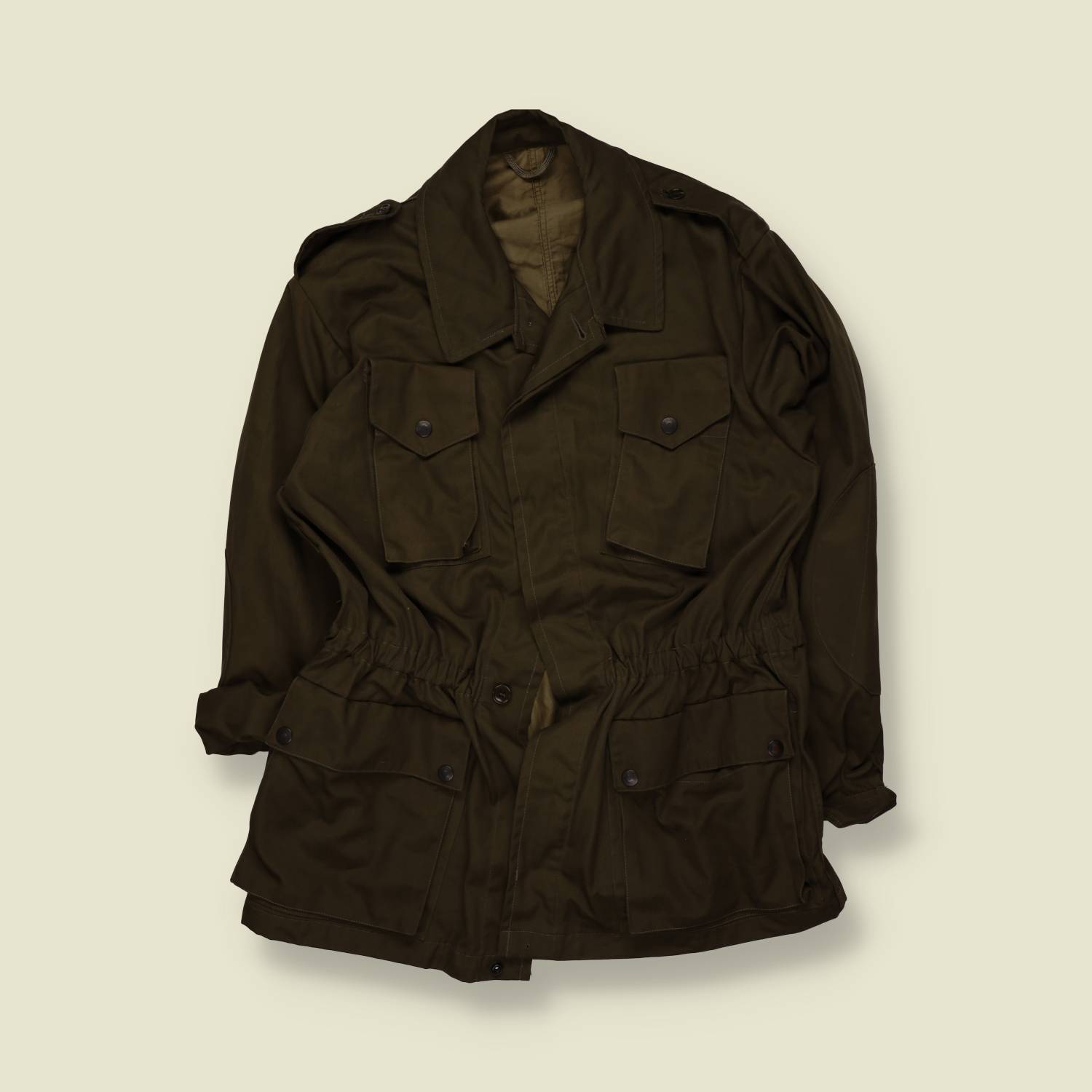 1980s | Italian Made | Field Jacket | Dark Olive - XXS