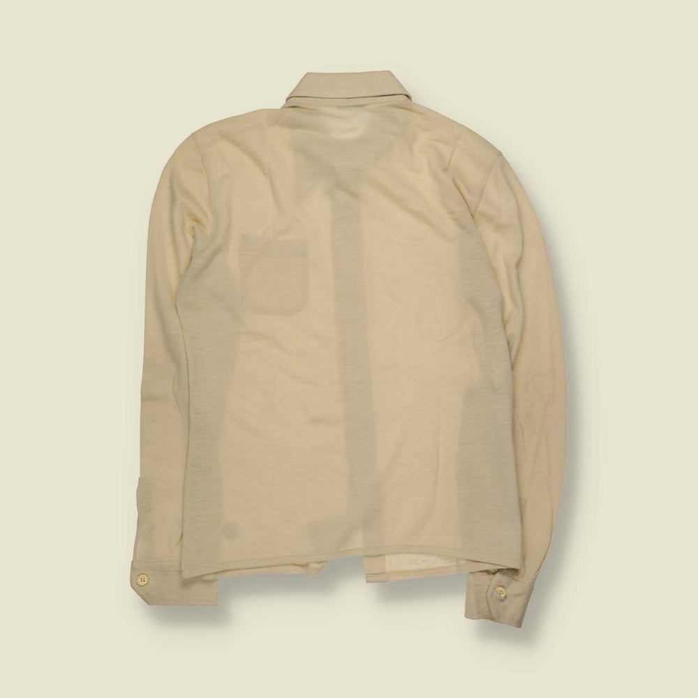 1970s | Made In Italy | Long Sleeve Shirt | Cream - XXS