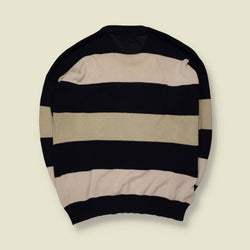 1980s | Marina Yachting | Nautical Stripe Cotton Sweater – XXXXL