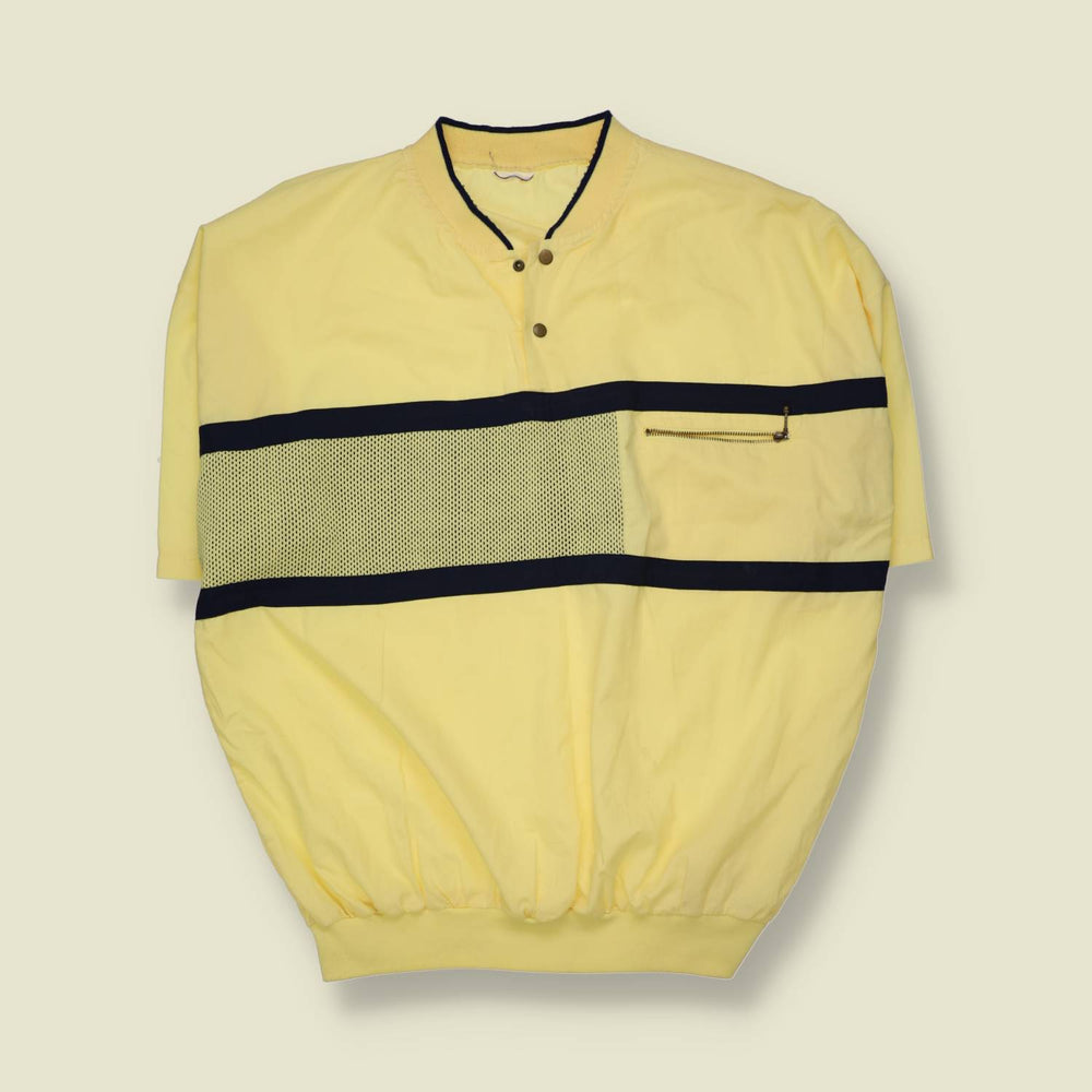 1980s | Lightweight Mesh Panel Polo - XXXXL