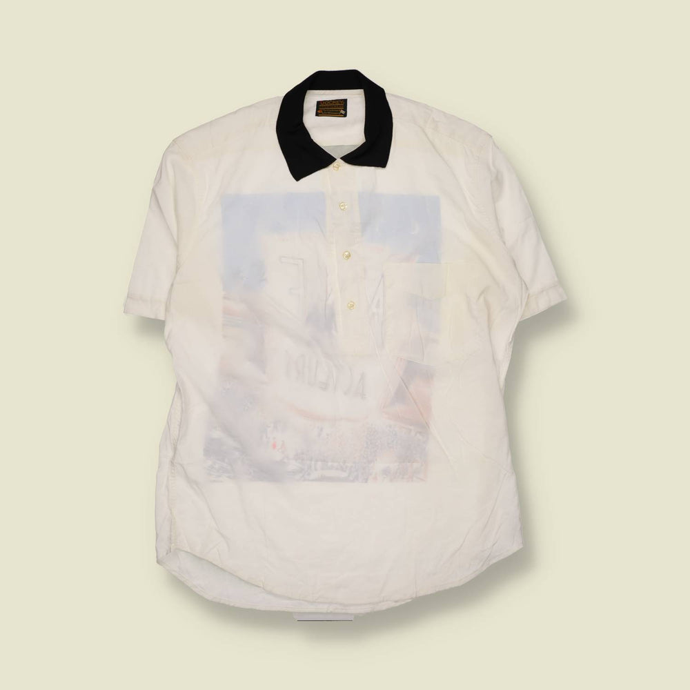 1980s | Jockey | Graphic Back Lightweight Polo - XL