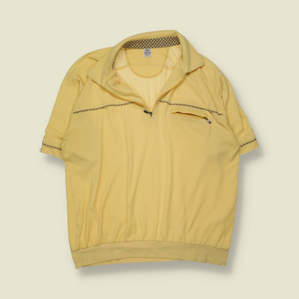 1980s | Wellbusch | Zip Neck Blouson Polo - XXL