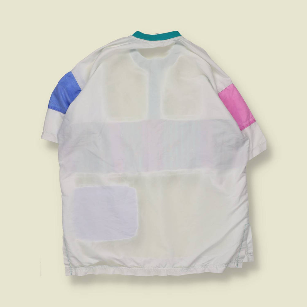 1980s | GET Going Company | Pattern Panel Polyester Polo - XXL