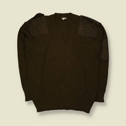 1990s | EI | Military Ribbed Knit Sweater | Olive – XL