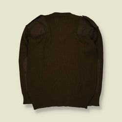 1990s | EI | Military Ribbed Knit Sweater | Olive – XL