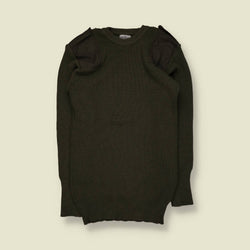 1990s | Status | Military Ribbed Knit Sweater | Olive – XS