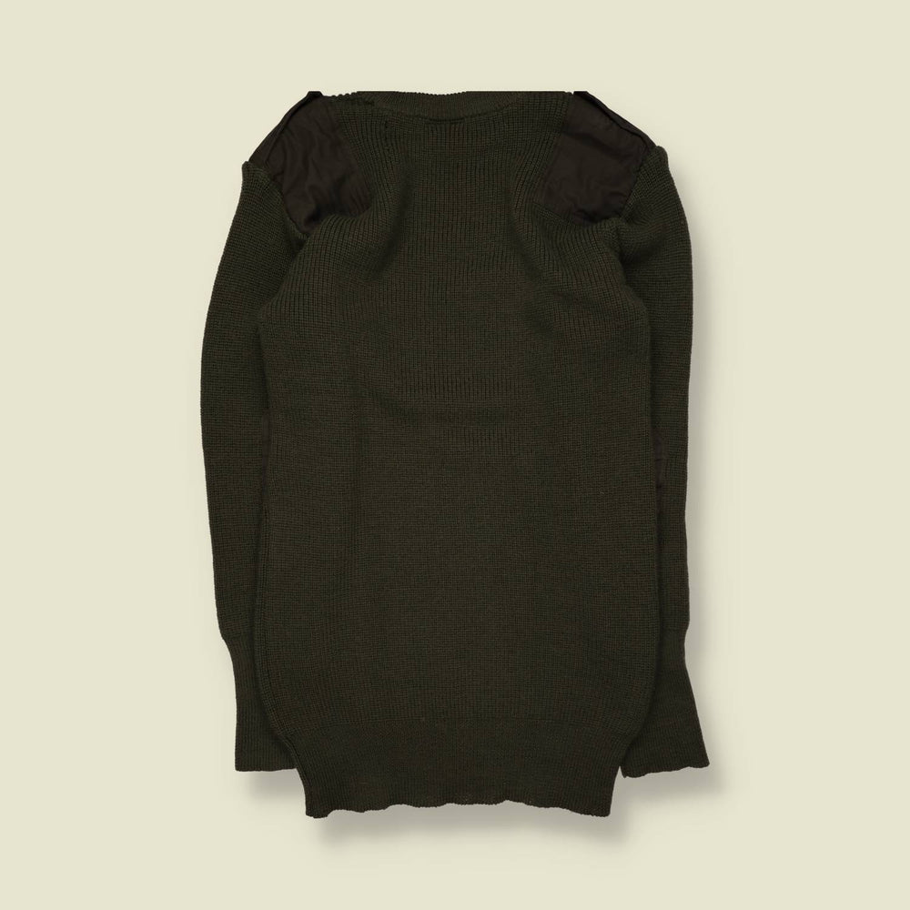 1990s | Status | Military Ribbed Knit Sweater | Olive – XS