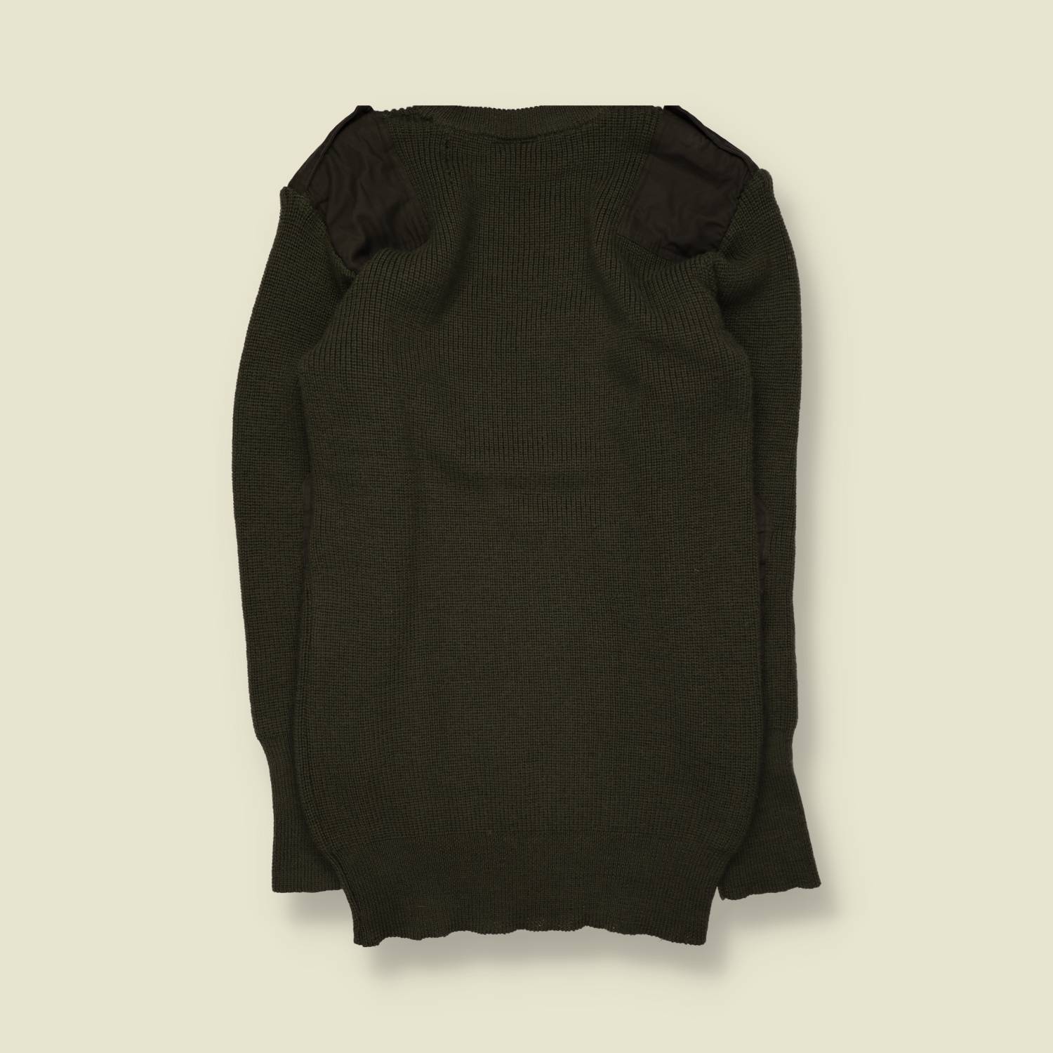 1990s | Status | Military Ribbed Knit Sweater | Olive – XS
