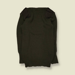 1990s | Status | Military Ribbed Knit Sweater | Olive – XS