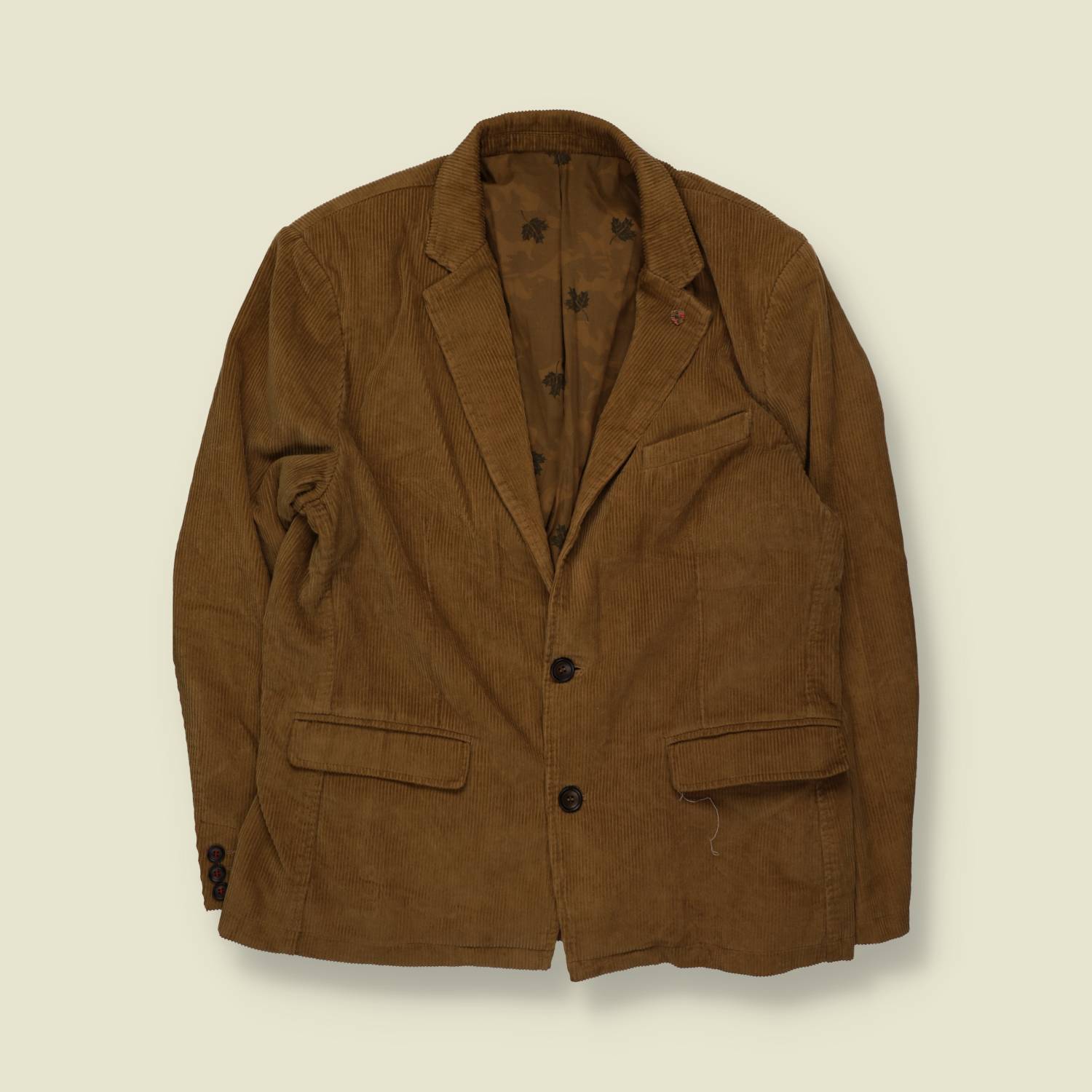 1990s | Corduroy Blazer | Tan – M