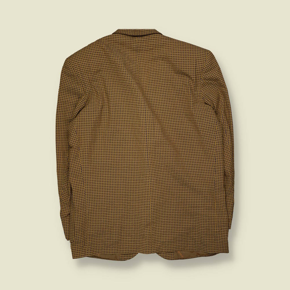 1990s | Lightweight Summer Blazer | Micro Check – L